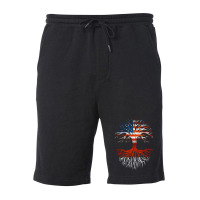 American Grown Indonesian Roots Tree Indonesia Flag Usa Flag Fleece Short | Artistshot