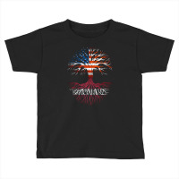 American Grown Latvian Roots Latvia Flag Usa Flag Toddler T-shirt | Artistshot