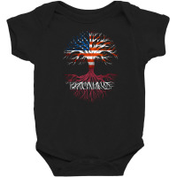 American Grown Latvian Roots Latvia Flag Usa Flag Baby Bodysuit | Artistshot