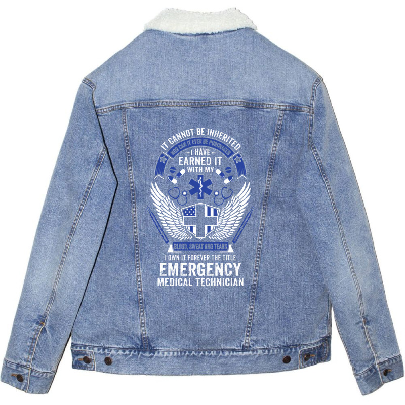 Forever The Title Emergency Medical Technician Unisex Sherpa-lined Denim Jacket | Artistshot