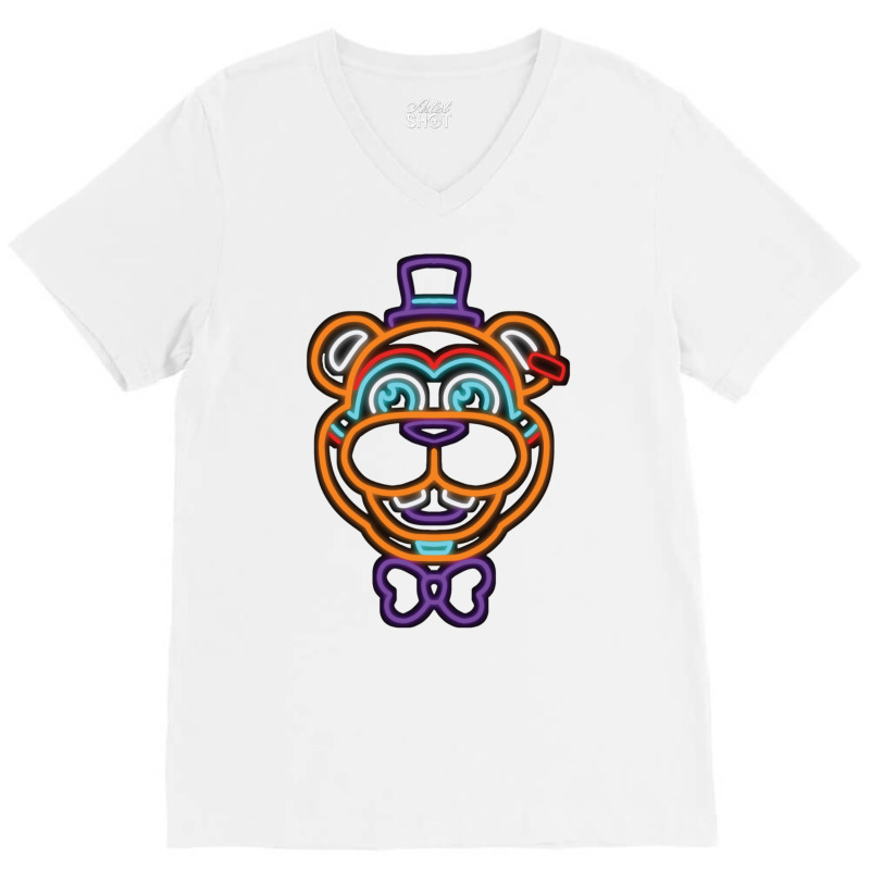 Neon Freddy V-Neck Tee by togbuiventorc | Artistshot