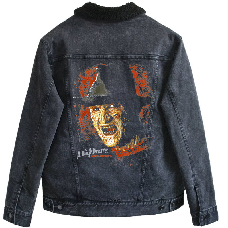 Nightmaare On Elm Street Freddy Worst Nightaamare Unisex Sherpa-Lined Denim Jacket by togbuiventorc | Artistshot