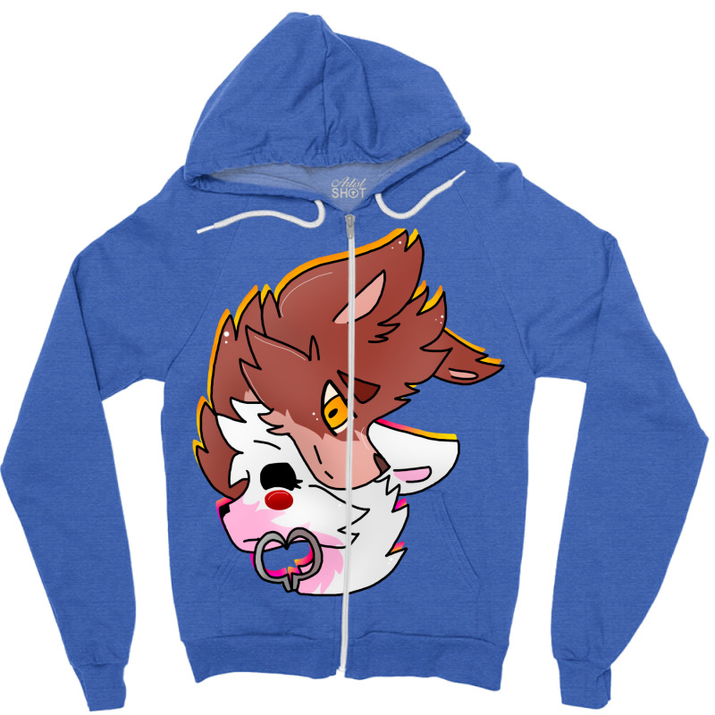 Fangle Headshot Zipper Hoodie by coguaergina9 | Artistshot