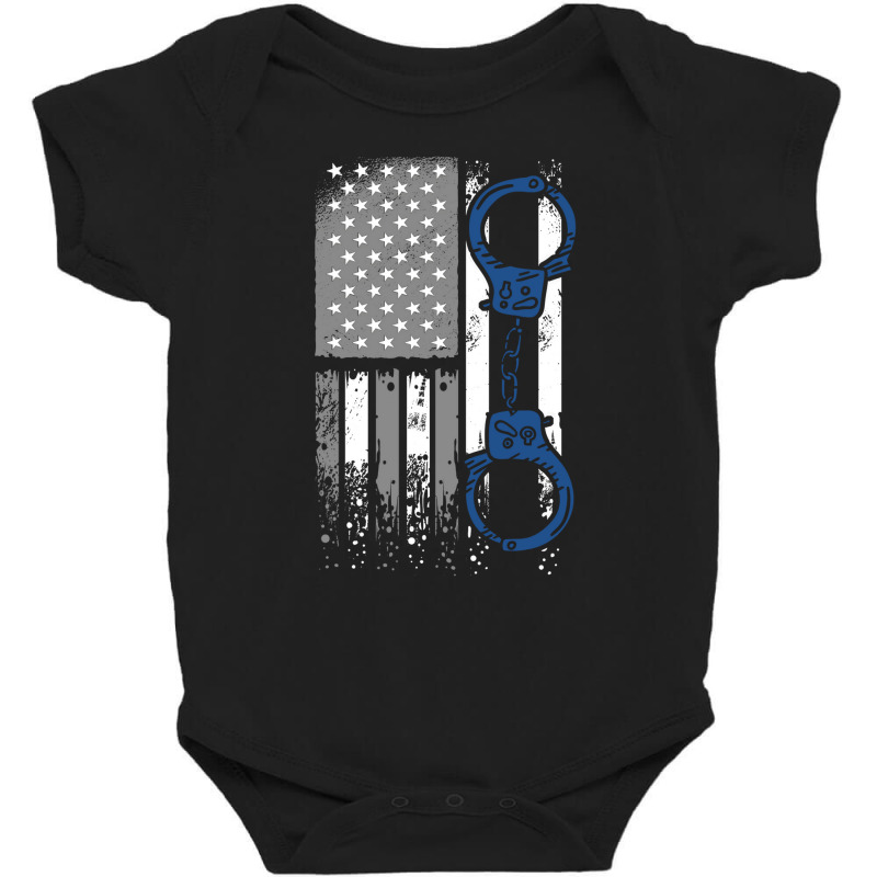 Police Officer Law Enforcement Thin Blue Line 1 Baby Bodysuit | Artistshot