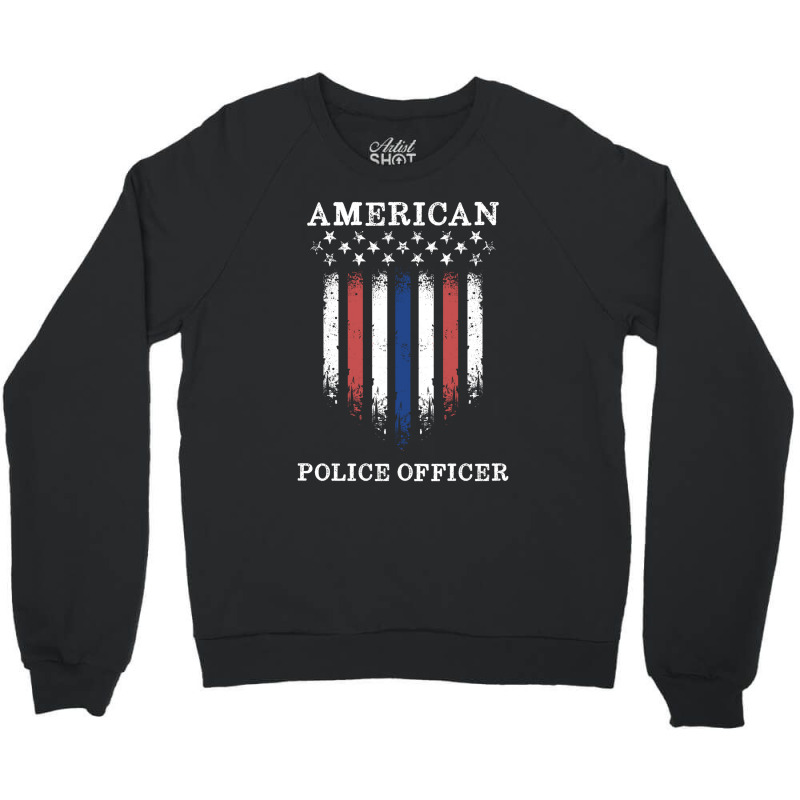 Police Officer Law Enforcement Thin Blue Line Crewneck Sweatshirt by tiffany.co | Artistshot