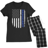 Police Sergeant Thin Blue Line American Flag Usa Women's Pajamas Set | Artistshot