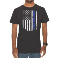 Police Sergeant Thin Blue Line American Flag Usa Vintage T-shirt | Artistshot