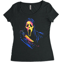 The Scream Full Color Women's Triblend Scoop T-shirt | Artistshot