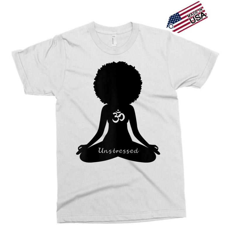 Womens Unstressed Afro Goddess Curly Hair Self Care Om Yoga T Shirt Exclusive T-shirt by mal1o2poncio | Artistshot