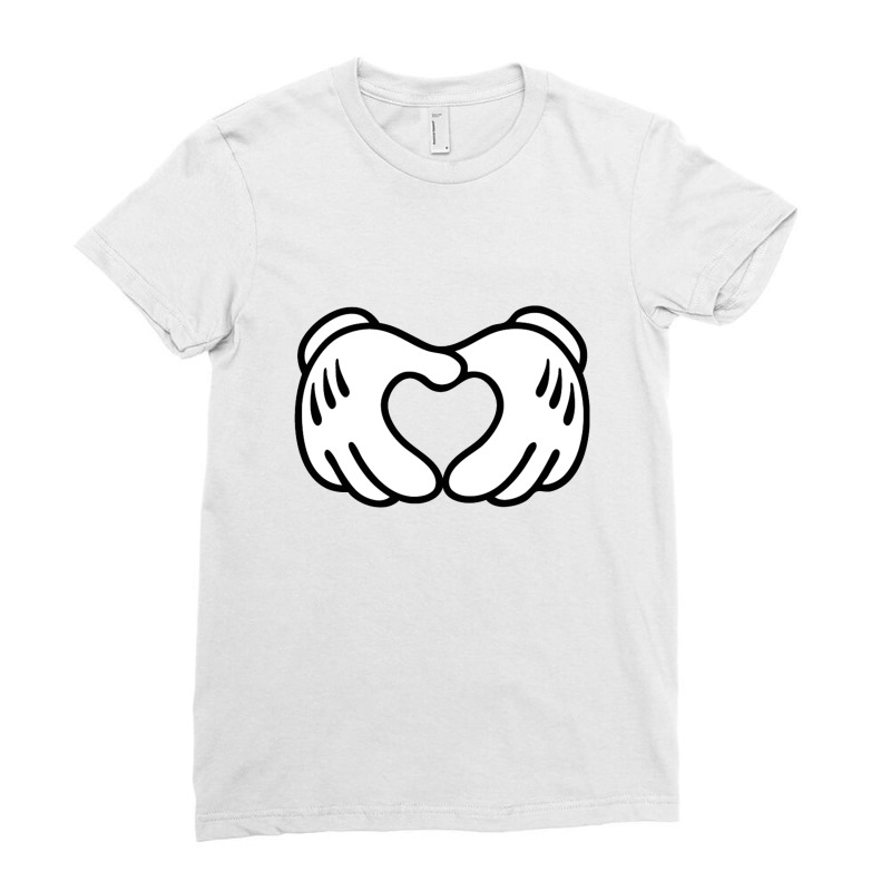 Outline Hands Ladies Fitted T-Shirt by larevanisa | Artistshot