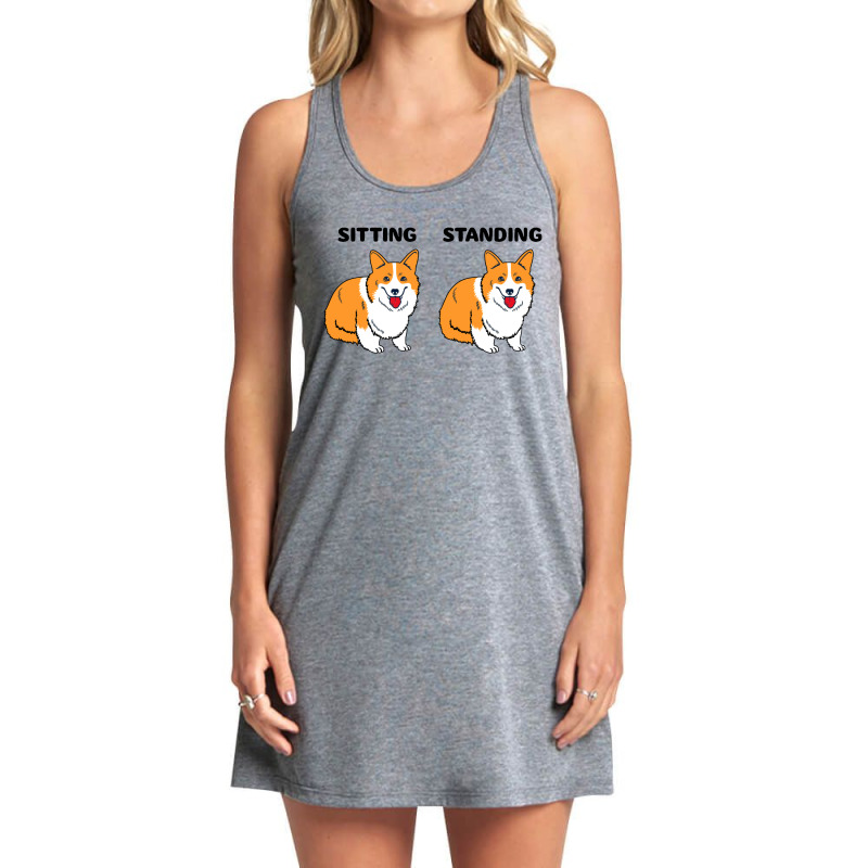 Corgi Sitting And Standing Tank Dress by Brownbubbles | Artistshot