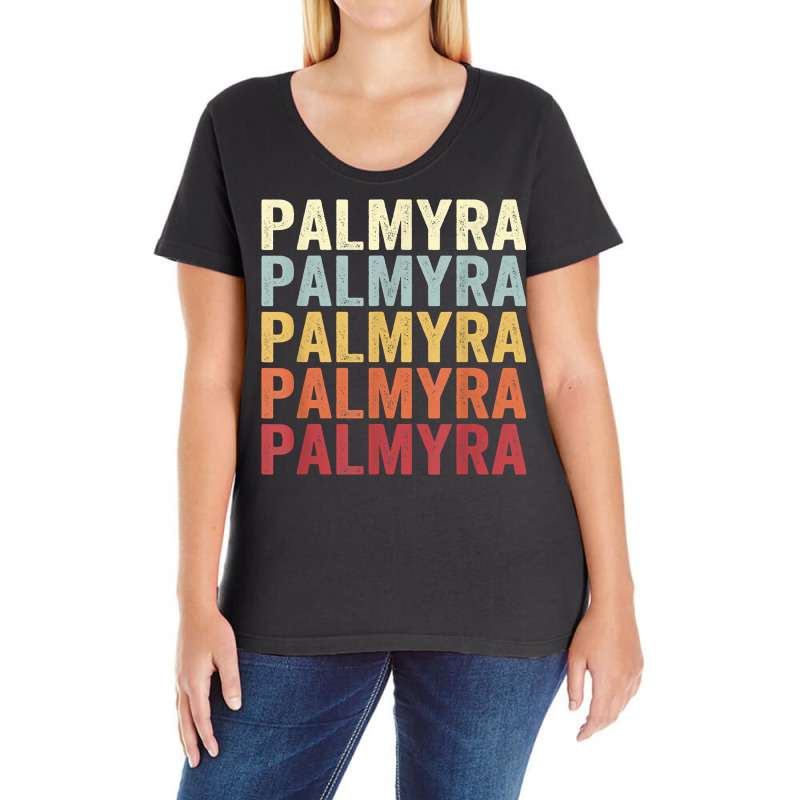 Palmyra Maine Palmyra Me Retro Vintage Text T Shirt Ladies Curvy T-Shirt by prix5d5gosson | Artistshot