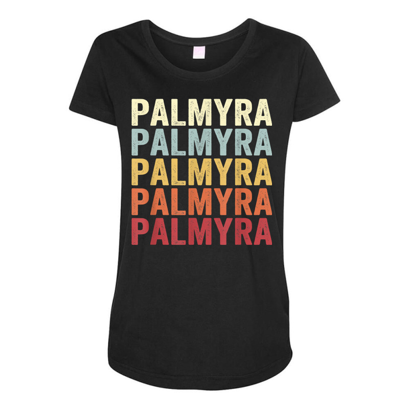 Palmyra Maine Palmyra Me Retro Vintage Text T Shirt Maternity Scoop Neck T-shirt by prix5d5gosson | Artistshot