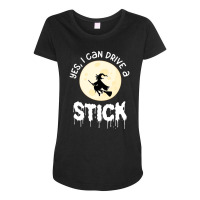 Halloween Shirt Yes I Can Drive A Stick Maternity Scoop Neck T-shirt | Artistshot