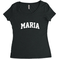 Maria Athletic Arch College University Alumni Women's Triblend Scoop T-shirt | Artistshot