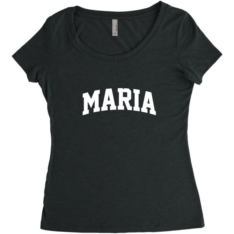 Maria Athletic Arch College University Alumni Women's Triblend Scoop T-shirt by gagajaexterq | Artistshot