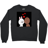 Brown Bear Cony Bunny Rabbit The Kiss Crewneck Sweatshirt | Artistshot