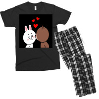 Brown Bear Cony Bunny Rabbit The Kiss Men's T-shirt Pajama Set | Artistshot