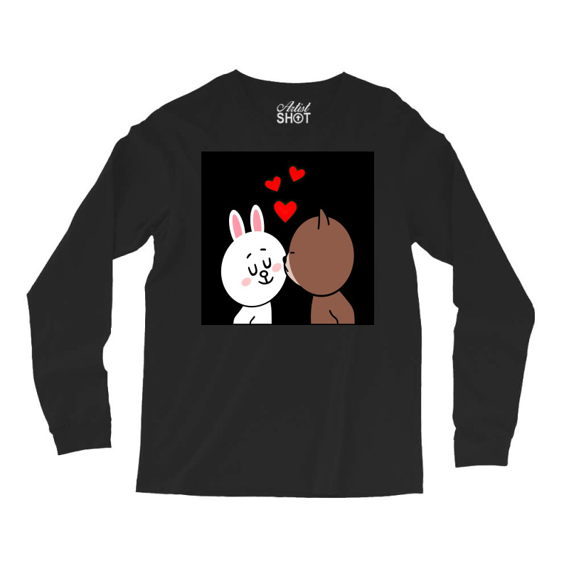 Brown Bear Cony Bunny Rabbit The Kiss Long Sleeve Shirts | Artistshot