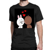 Brown Bear Cony Bunny Rabbit The Kiss Classic T-shirt | Artistshot