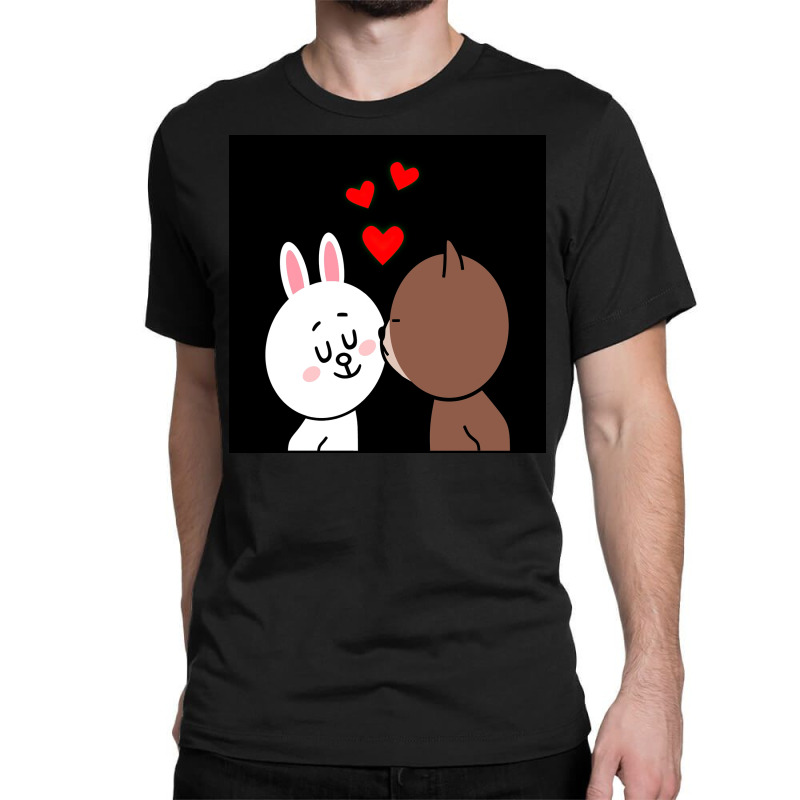 Brown Bear Cony Bunny Rabbit The Kiss Classic T-shirt | Artistshot