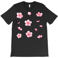 Falling Sakura Cherry Blossom Art T-shirt | Artistshot