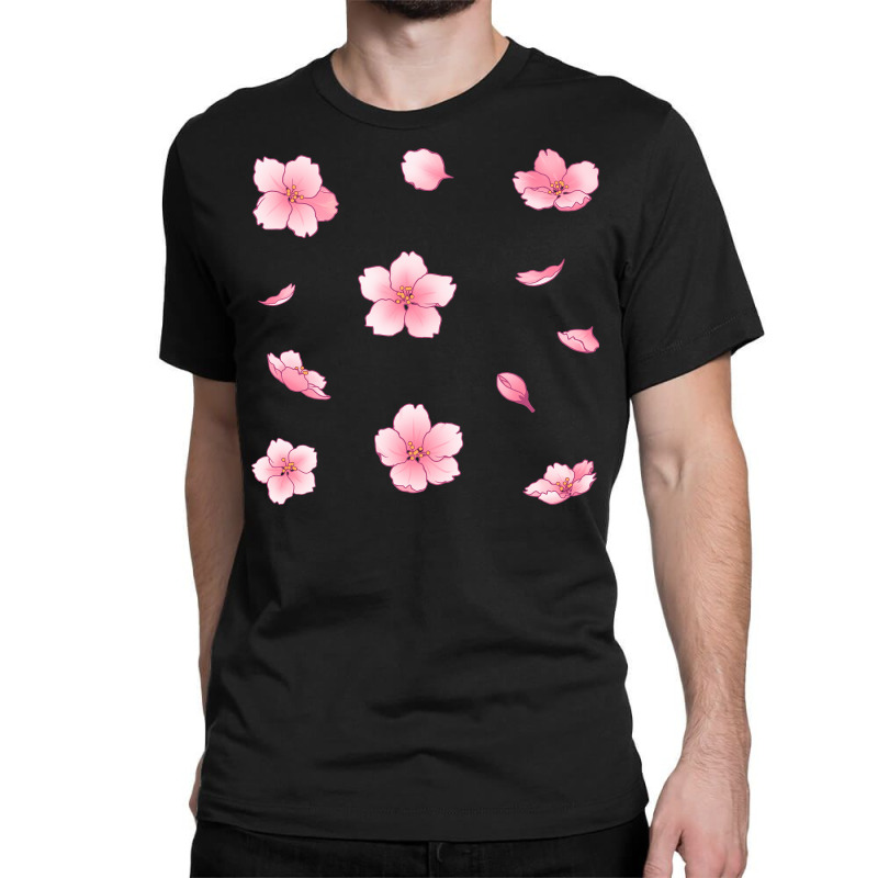 Falling Sakura Cherry Blossom Art Classic T-shirt | Artistshot