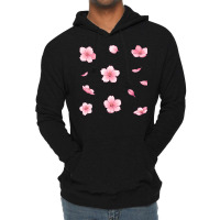 Falling Sakura Cherry Blossom Art Lightweight Hoodie | Artistshot