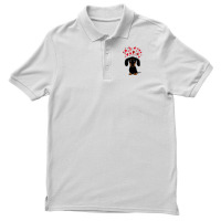 Black And Tan Dachshund With Valentine Hearts Men's Polo Shirt | Artistshot