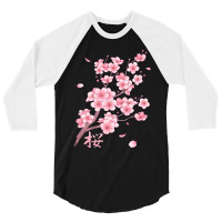 Falling Sakura Cherry Blossom 3/4 Sleeve Shirt | Artistshot