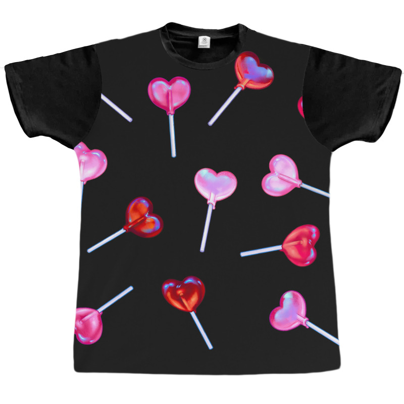 Lollipop Hearts Graphic T-shirt | Artistshot