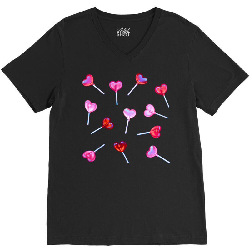 Lollipop Hearts V-neck Tee | Artistshot