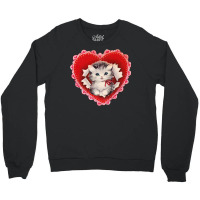 Kitten Coquette Red Valentine Crewneck Sweatshirt | Artistshot