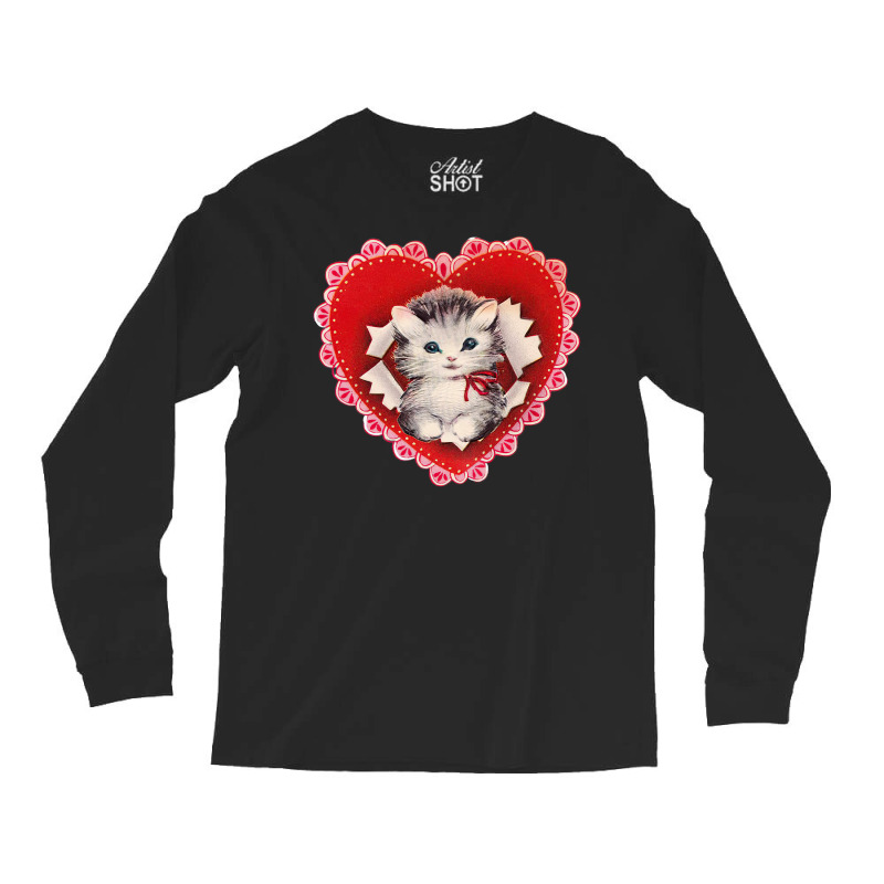 Kitten Coquette Red Valentine Long Sleeve Shirts | Artistshot