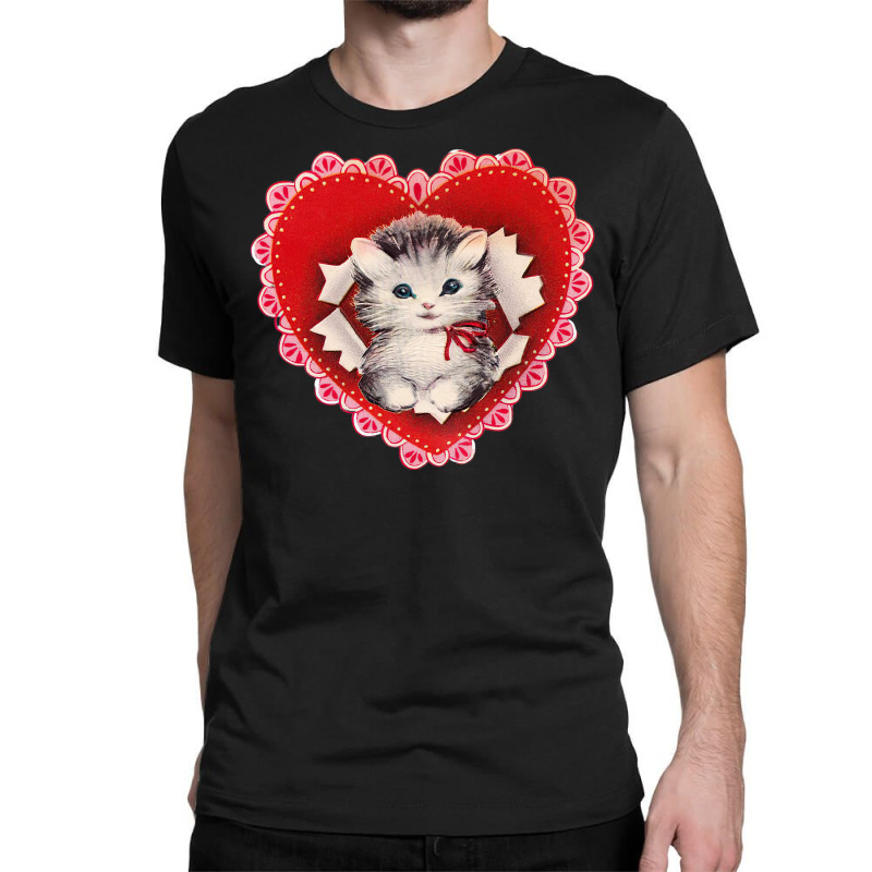 Kitten Coquette Red Valentine Classic T-shirt | Artistshot