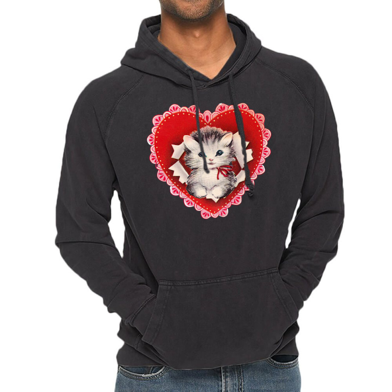 Kitten Coquette Red Valentine Vintage Hoodie | Artistshot