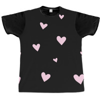 Pink Hearts Graphic T-shirt | Artistshot