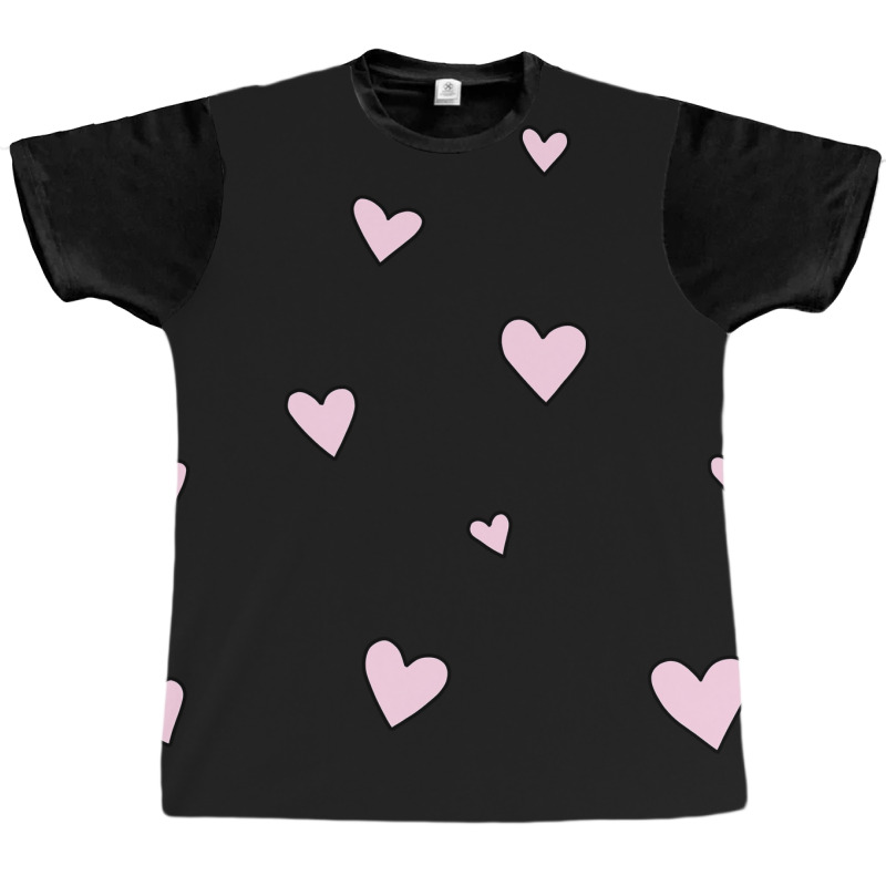 Pink Hearts Graphic T-shirt | Artistshot