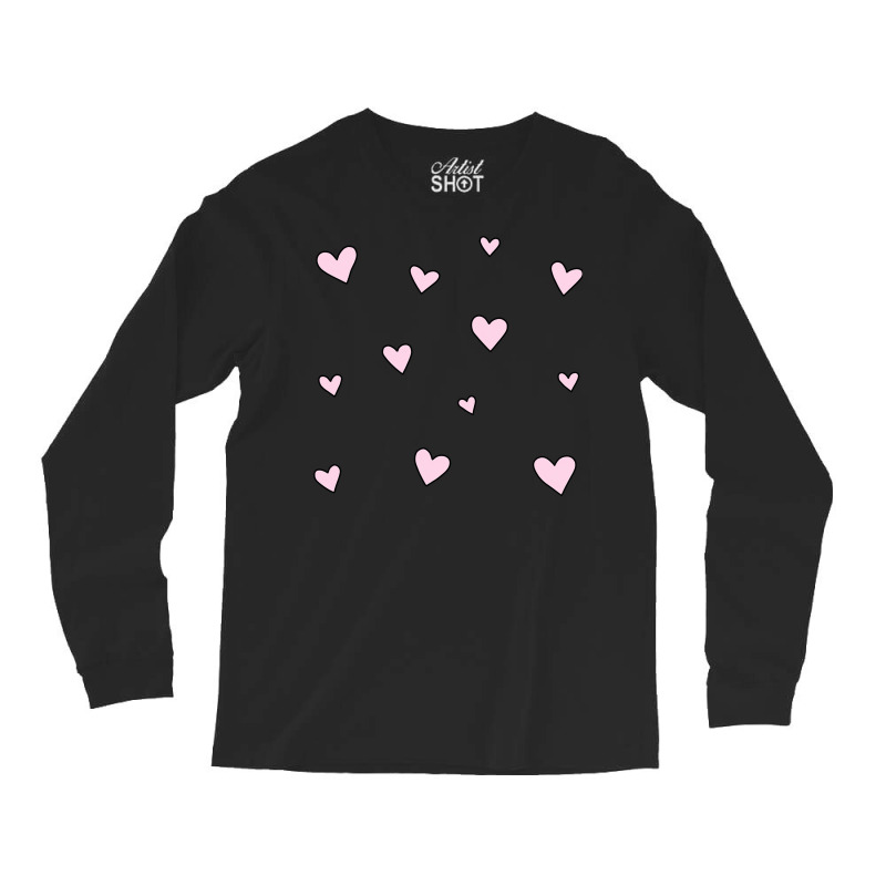 Pink Hearts Long Sleeve Shirts | Artistshot