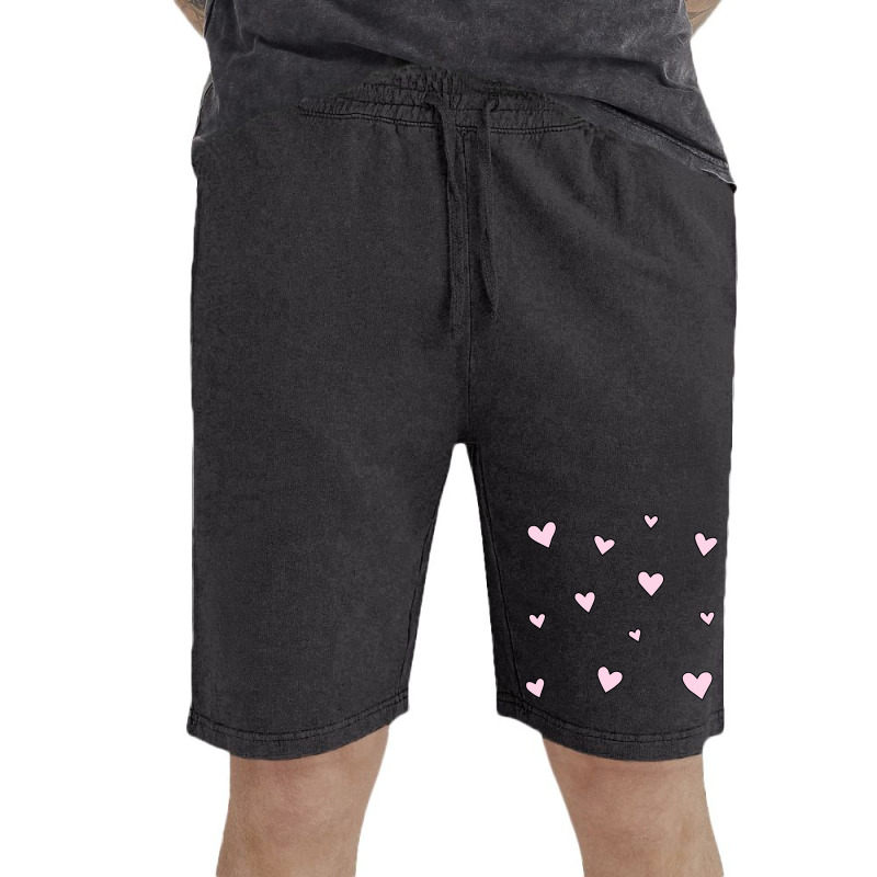 Pink Hearts Vintage Short | Artistshot