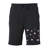 Pink Hearts Fleece Short | Artistshot