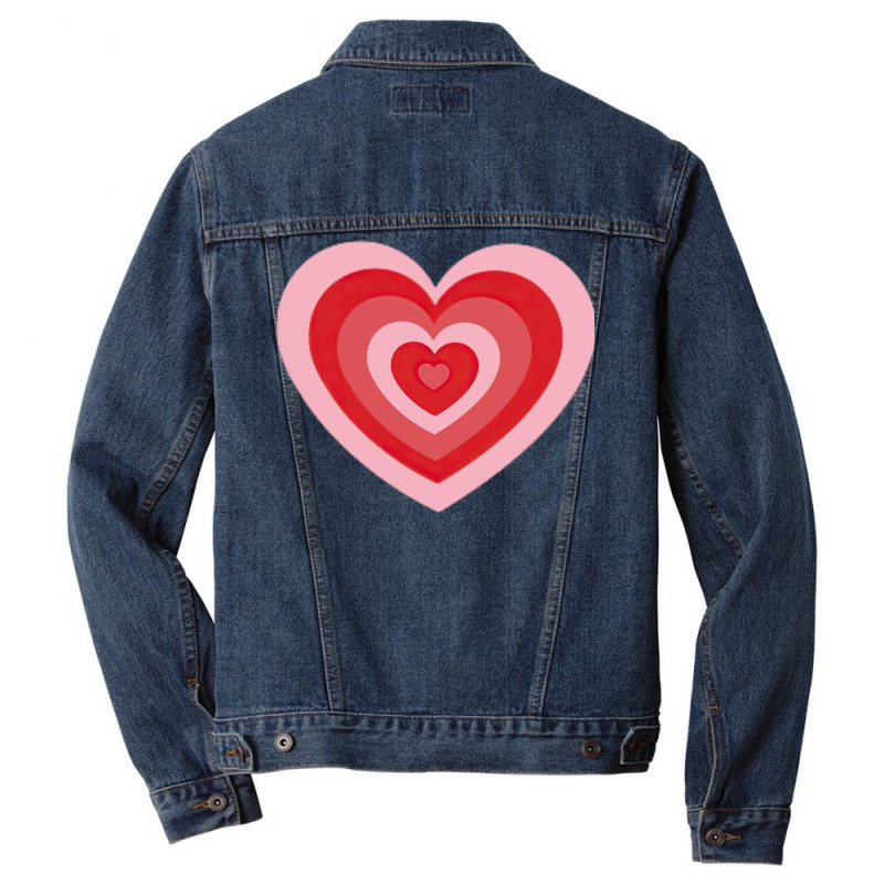 Red And Pink Hearts Men Denim Jacket | Artistshot