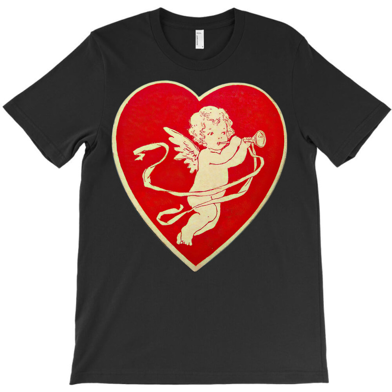 Red Heart Valentine Coquette Cherub Angel T-shirt | Artistshot