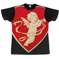 Red Heart Valentine Coquette Cherub Angel Graphic T-shirt | Artistshot