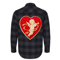 Red Heart Valentine Coquette Cherub Angel Flannel Shirt | Artistshot