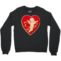 Red Heart Valentine Coquette Cherub Angel Crewneck Sweatshirt | Artistshot