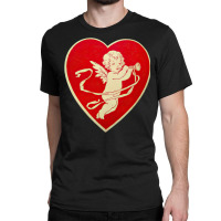 Red Heart Valentine Coquette Cherub Angel Classic T-shirt | Artistshot