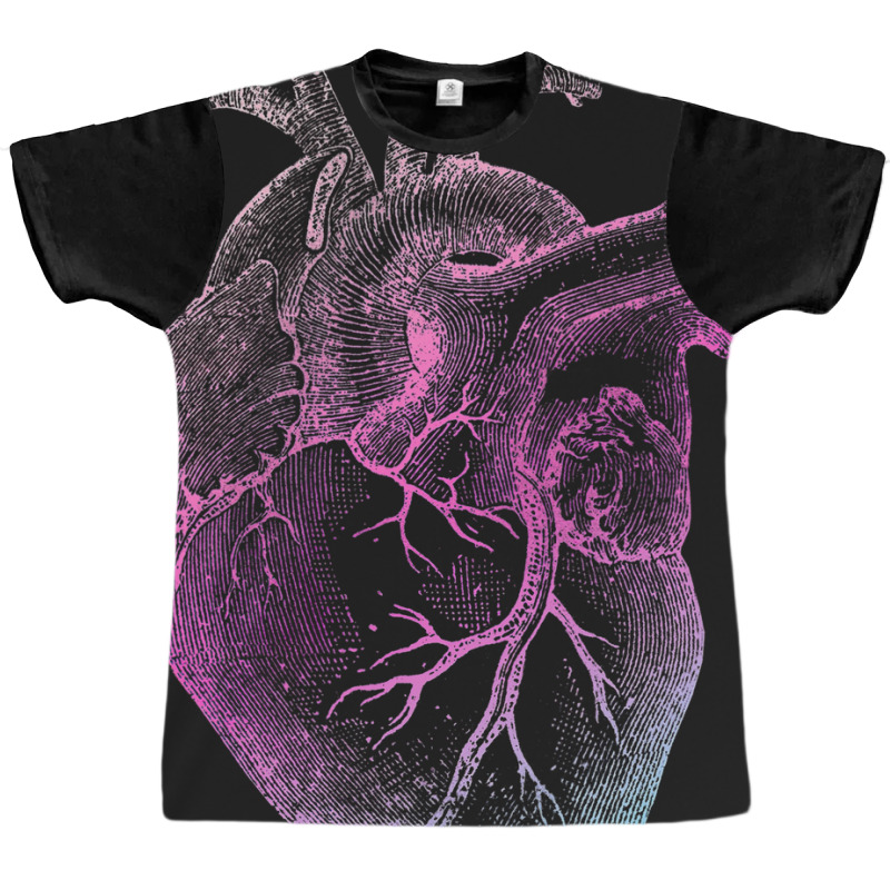 Pinky Heart   Vintage Heart Anatomy Graphic T-shirt | Artistshot