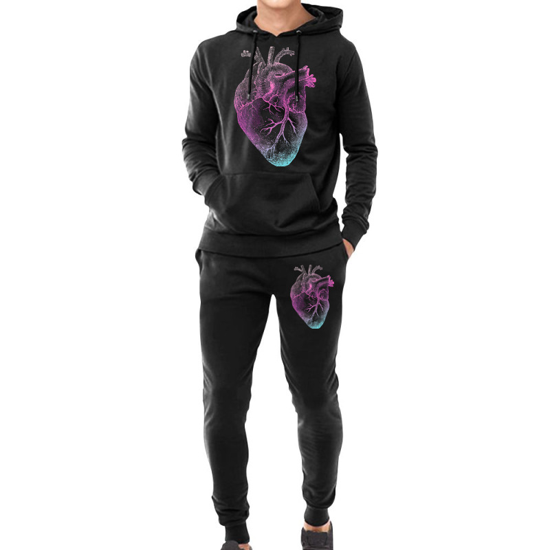 Pinky Heart   Vintage Heart Anatomy Hoodie & Jogger Set | Artistshot