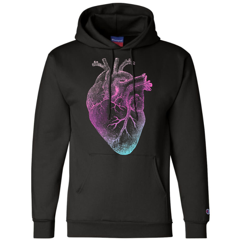 Pinky Heart   Vintage Heart Anatomy Champion Hoodie | Artistshot